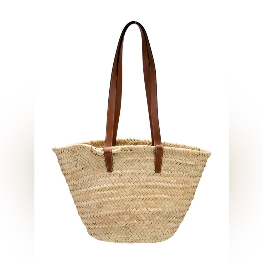 MEDIUM CELINE CLASSIC PANIER IN PALM LEAVES AND CALFSKIN - Picture 3 of 5
